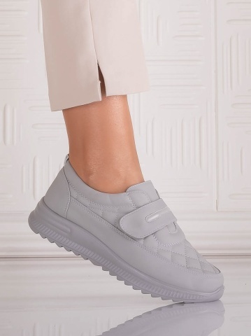 Pantofi dama Casual Gri din Piele Ecologica Osica