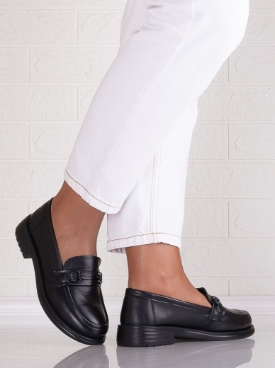 Pantofi dama casual Negri din Piele Naturala Ainosa