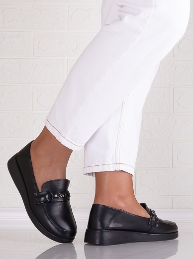 Pantofi dama casual Negri din Piele Naturala Sacaya - Img 3