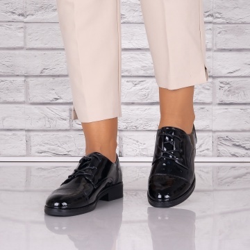 Pantofi dama casual Negri piele ecologica Lacuita Maisie Alivila