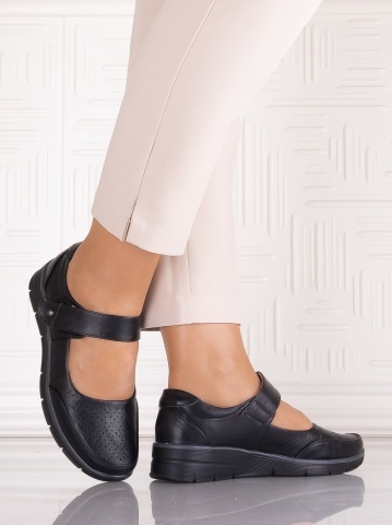 Pantofi dama casual Negrii din Piele Ecologică Anabelle