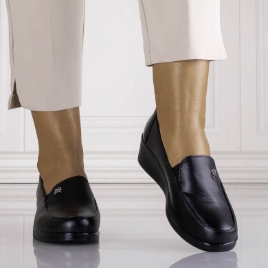 Pantofi dama cu platforma Negri din Piele Ecologica Aosima - Img 5