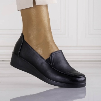 Pantofi dama cu platforma Negri din Piele Ecologica Etoma - Img 2