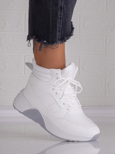 Sneakers dama Imblaniti Albi din Piele Eco,si fas Miracla - Img 5