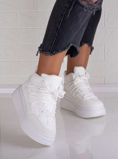 Sneakers dama Imblaniti Albi din Piele Ecologica Elizze - Img 5