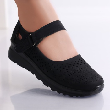 Tiga Ladies' Casual Μαύρα Παπούτσια από Οικολογικό Δέρμα - Img 2