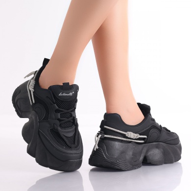 Γυναικεία αθλητικά παπούτσια Blacks σε Dionisa Ecological Leather - Img 3