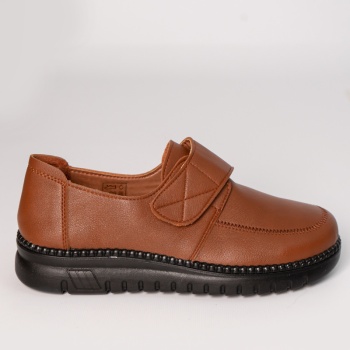 Γυναικεία παπούτσια καφέ eco leather agabia - Img 3