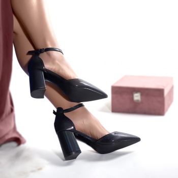 Γυναικεία παπούτσια eco leather glittery black sonea - Img 3
