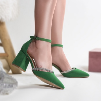 Γυναικεία παπούτσια eco leather turned rust green - Img 3