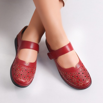 Γυναικεία casual παπούτσια Bordo σε Agali Ecological Leather - Img 5