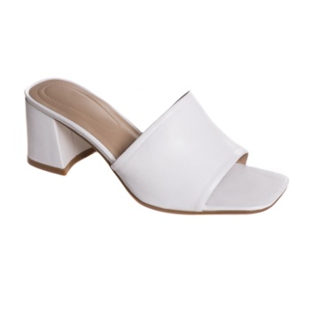 Παντόφλες με τακούνι cruella eco leather λευκό - Img 7