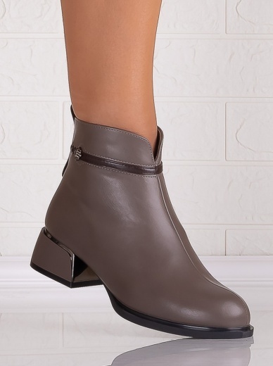 Botine Dama Gri din Piele Ecologica Bonie - Img 2