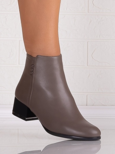 Botine Dama Gri din Piele Ecologica Eleta - Img 2