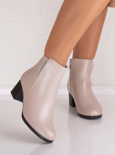 Botine Dama Imblanite Bej din Piele Ecologica Omania - Img 6