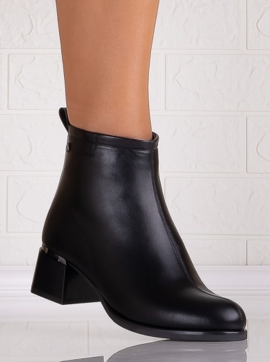 Botine Dama Imblanite Negre din Piele Ecologica Lilitaa
