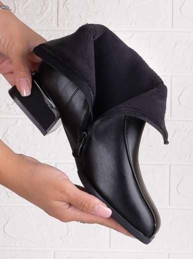 Botine Dama Imblanite Negre din Piele Ecologica Vidaria - Img 7