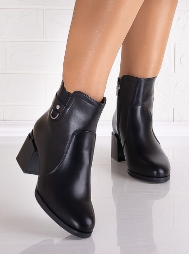 Botine Dama Negre din Piele Ecologica Jovesa - Img 4