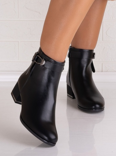 Botine Dama Negre din Piele Ecologica Vivienna - Img 5