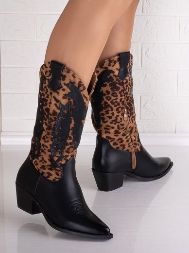 Cizme dama Animal Print din Piele Ecologica Katyana - Img 4
