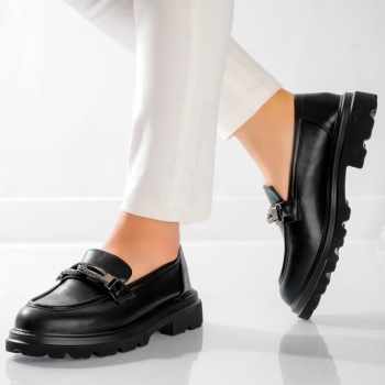 Gesa Ladies Casual Μαύρα Παπούτσια από Οικολογικό Δέρμα - Img 3