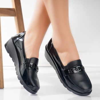 Klodi Ladies Casual Μαύρα Παπούτσια από Οικολογικό Δέρμα - Img 4