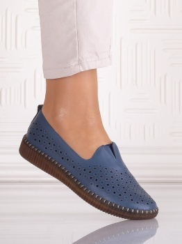 Pantofi casual Albastrii dama din Piele Ecologica Belvina - Img 3