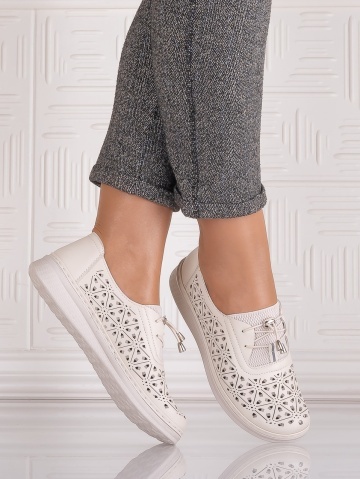 Pantofi casual Bej dama din Piele Ecologica Aurasta