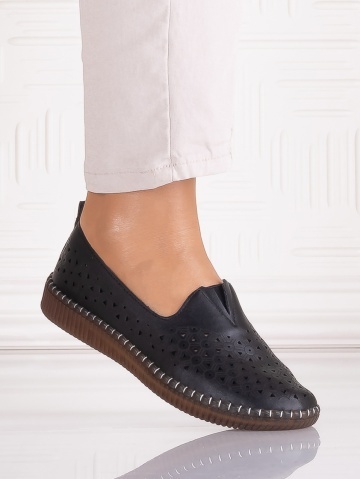 Pantofi casual Negrii dama din Piele Ecologica Belvina