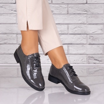 Pantofi dama casual Gri piele ecologica Maisie
