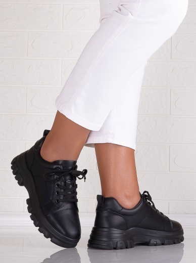 Pantofi dama casual Negri din Piele Naturala Alisma - Img 4