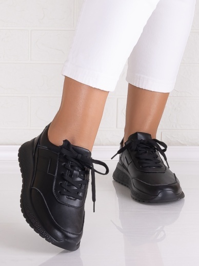 Pantofi dama casual Negri din Piele Naturala Jenina - Img 4