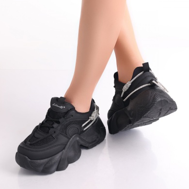 Γυναικεία αθλητικά παπούτσια Blacks σε Dionisa Ecological Leather - Img 4