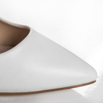 Γυναικεία παπούτσια λευκό eco leather solina - Img 3