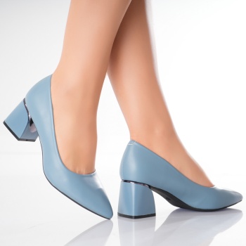Γυναικεία παπούτσια με τακούνι Μπλε σε Nerina Ecological Leather