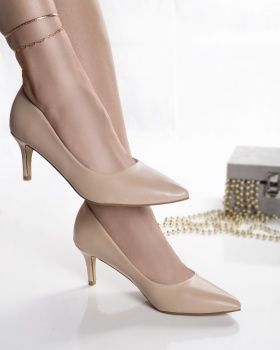 Γυναικεία παπούτσια nude eco leather dania - Img 3