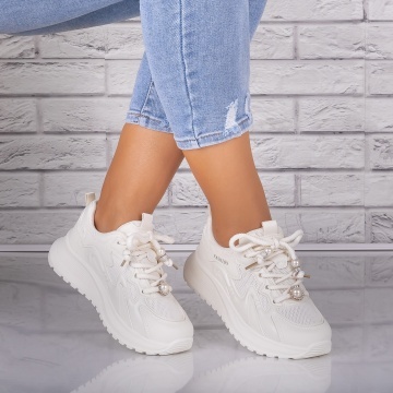 Adidasi dama Bej din Piele Eco/ Textil Tanada