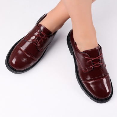 Bordo Κυρίες Casual παπούτσια από οικολογικό δέρμα Avama Lacquered - Img 6