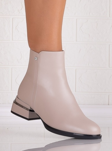 Botine Dama Bej din Piele Ecologica Moriga - Img 3