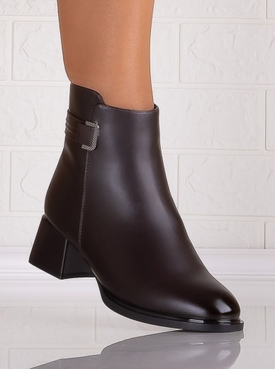 Botine Dama Imblanite Maro din Piele Ecologica Lilita - Img 2