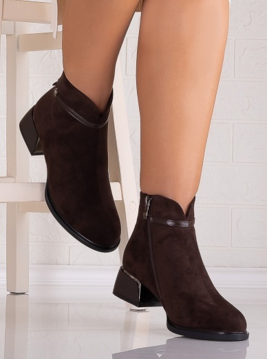 Botine Dama Maro din Piele Ecologica Intoarsa Bonie - Img 3