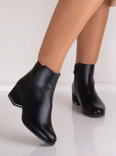 Botine Dama Negre din Piele Ecologica Eleta - Img 3