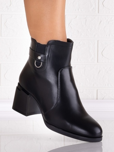 Botine Dama Negre din Piele Ecologica Jovesa - Img 2