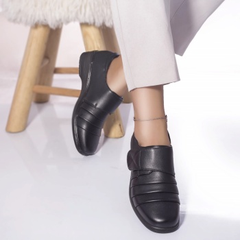 Casual παπούτσια guzelia eco leather μαύρο - Img 5