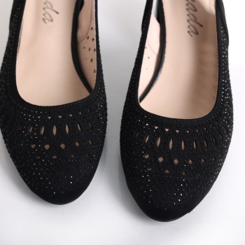 Deni Ladies Μαύρο Eco Leather Παπούτσια με τακούνι - Img 8