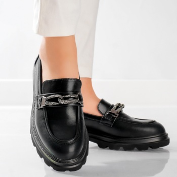 Gesa Ladies Casual Μαύρα Παπούτσια από Οικολογικό Δέρμα - Img 4