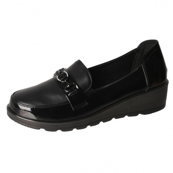 Klodi Ladies Casual Μαύρα Παπούτσια από Οικολογικό Δέρμα - Img 5
