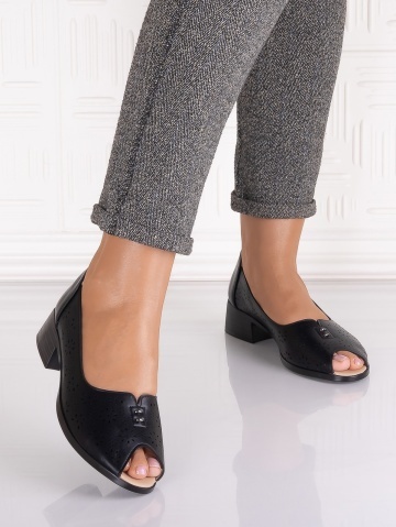 Pantofi casual Negrii dama din Piele Ecologica Aloras