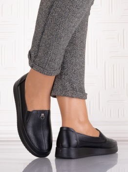 Pantofi casual Negrii dama din Piele Ecologica Romason - Img 4