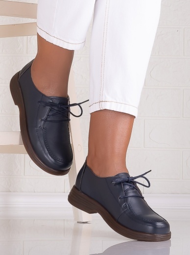 Pantofi dama casual Bleumarin din Piele Naturala Esana
